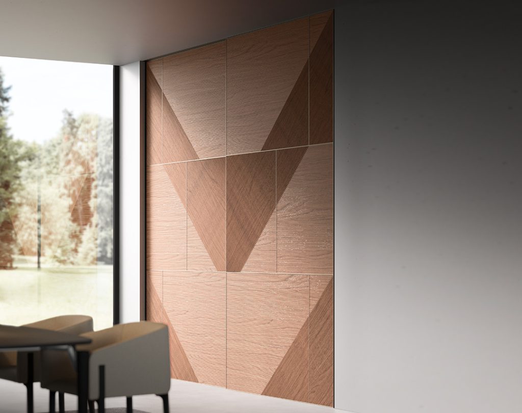 Nuova porta scorrevole in legno di design da interno